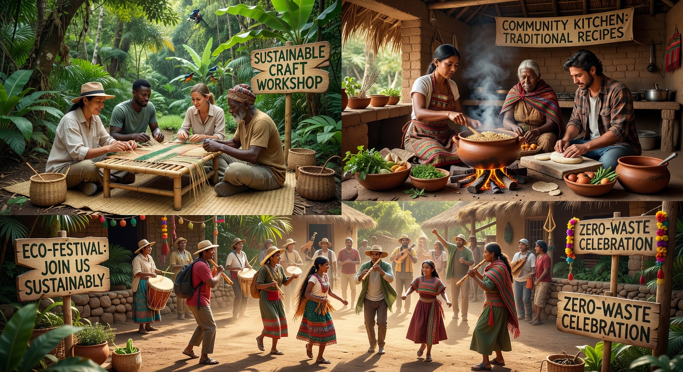 Cultural exchange between travellers and local communities