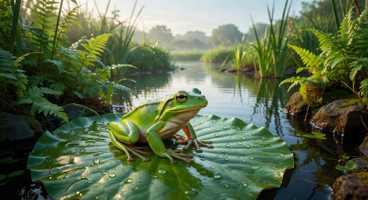 Vibrant red-eyed tree frog on leaf in Costa Rica